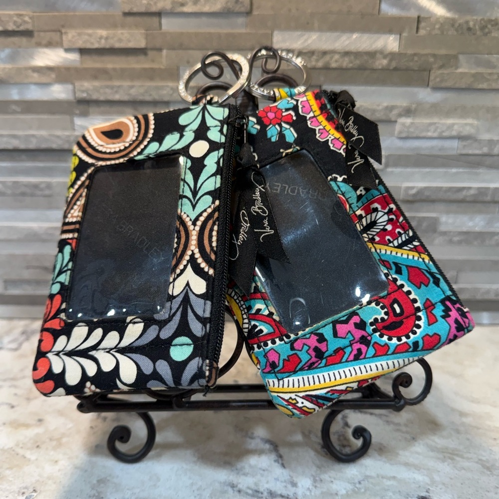 2 Vera Bradley Multicolor ID Wallet